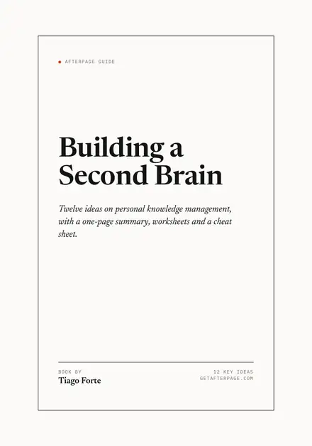 Cover of the Afterpage Key Ideas guide to Building a Second Brain.