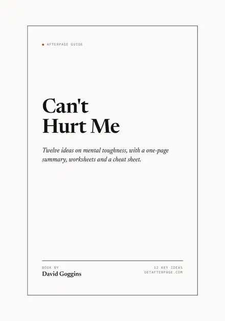 Cover of the Afterpage Key Ideas guide to Can't Hurt Me.