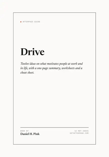 Cover of the Afterpage Key Ideas guide to Drive.