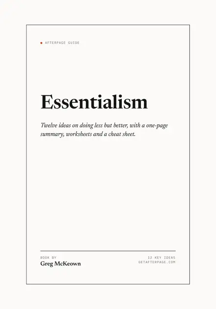 Cover of the Afterpage Key Ideas guide to Essentialism.