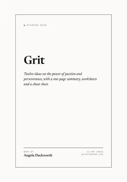 Cover of the Afterpage Key Ideas guide to Grit.