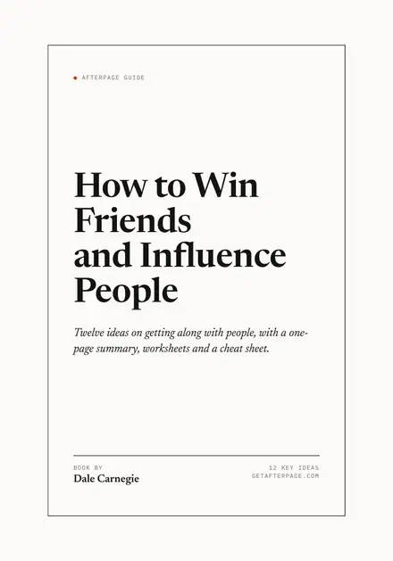 Cover of the Afterpage Key Ideas guide to How to Win Friends and Influence People.
