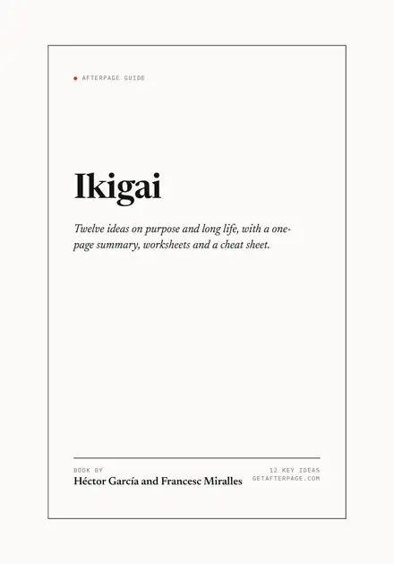 Cover of the Afterpage Key Ideas guide to Ikigai.