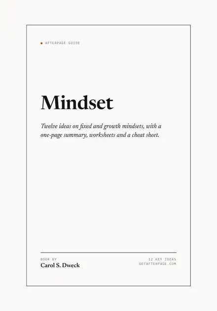 Cover of the Afterpage Key Ideas guide to Mindset.