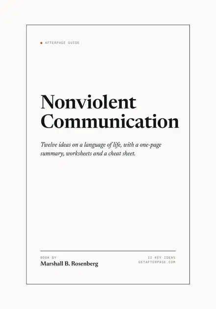 Cover of the Afterpage Key Ideas guide to Nonviolent Communication.
