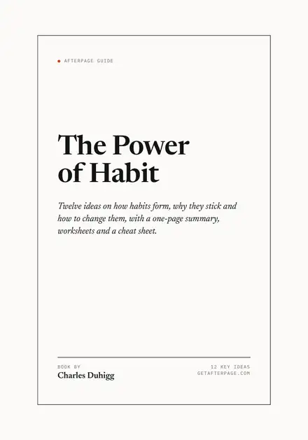 Cover of the Afterpage Key Ideas guide to The Power of Habit.